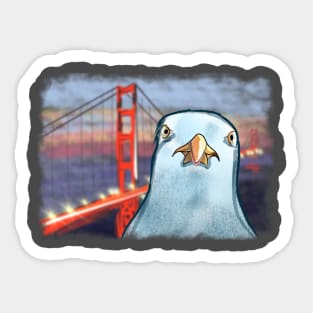 Golden Gate Bridge. San Francisco. seagull Sticker